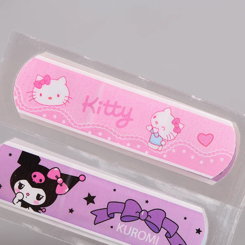 24Pcs Sanrio Cartoon Band Aid Waterproof Breathable Hemostasis Adhesive Bandages First Care Cuts Scratches Band-Aids For Kids