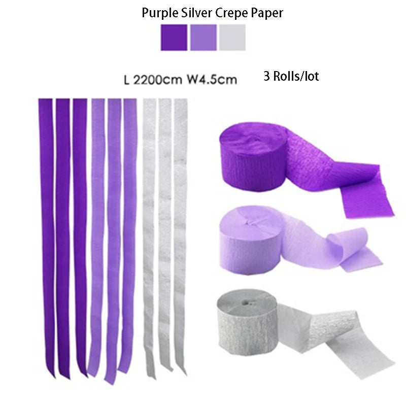 Purple Happy Birthday Banner Party Decorations Purple White Balloons Garlands Lavender Mermaid Birthday Themed Party Streamers