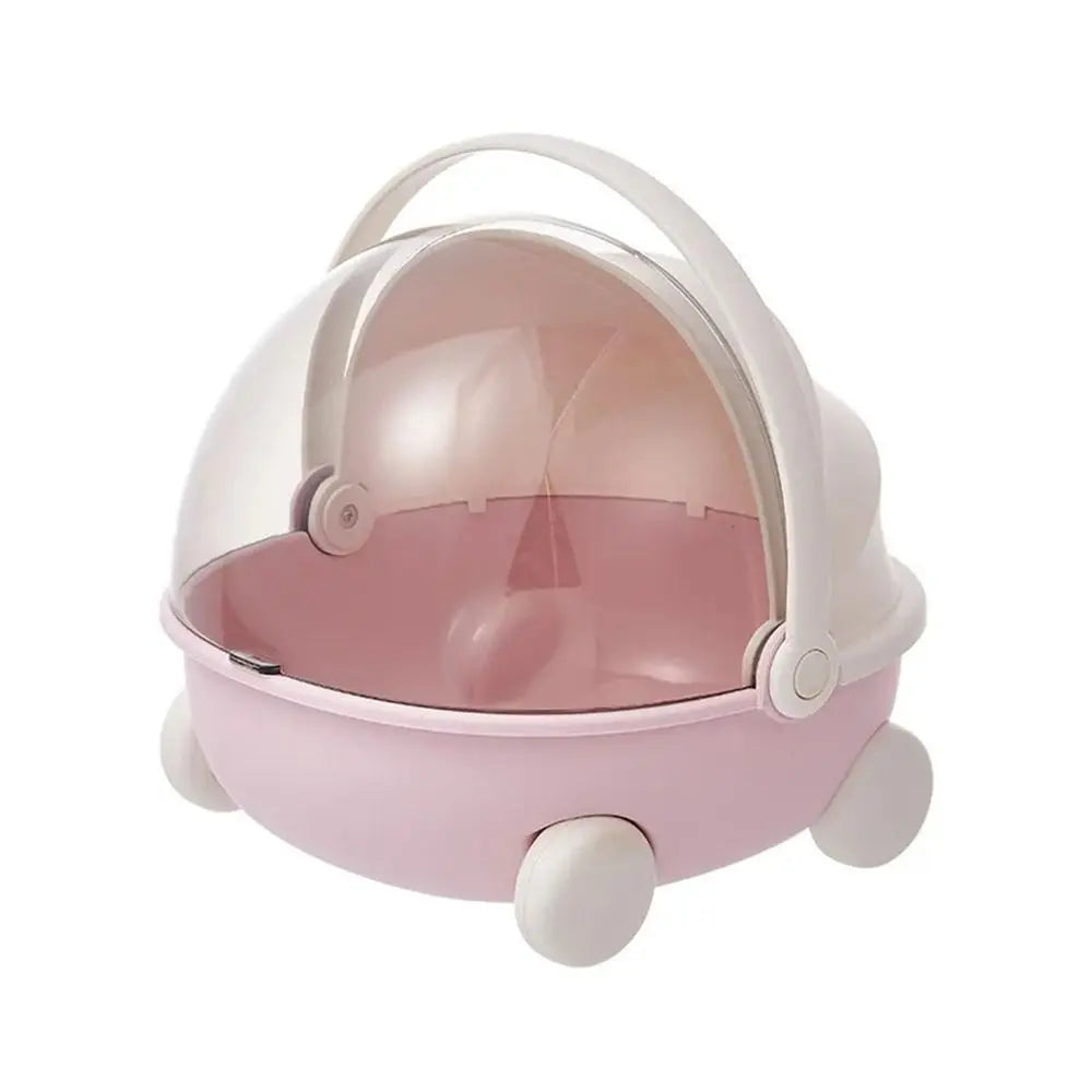 Cute Baby Cradle Shape Desktop Storage Box Doll Baby Bed for Labubu Storage Container Storage Trunks