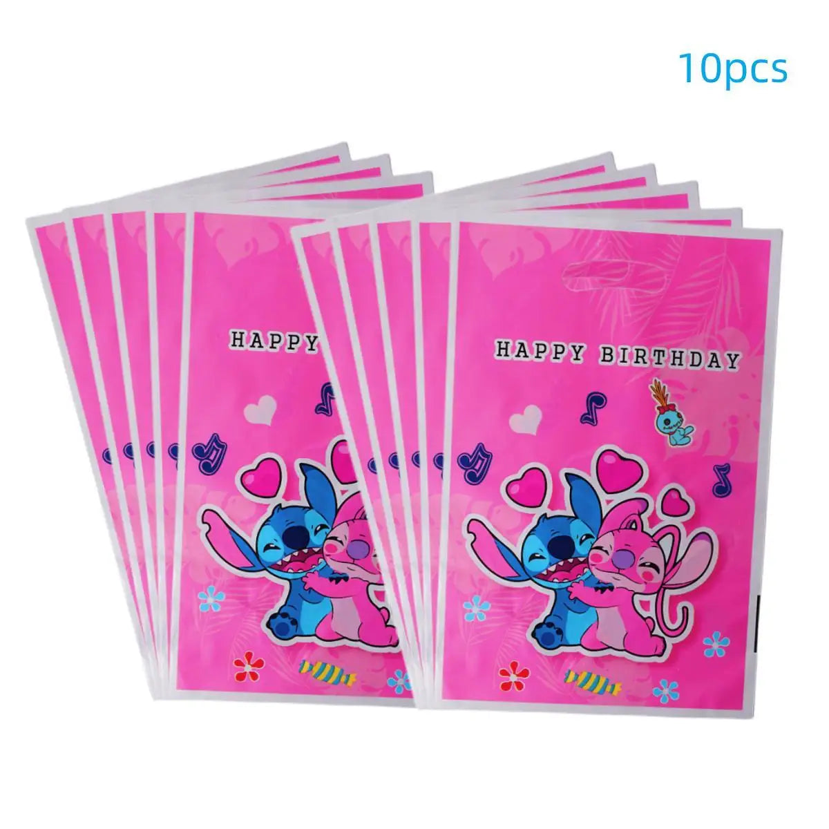 New Lilo&Stitch Birthday Party Supplies Baby Shower Girl's Favorite Digital Cartoon Balloon Set Backdrop Holiday DIY Decoration