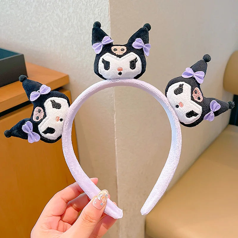 New Cute Sanrio Anime Kuromi My Melody Cinnamoroll Headwear Kids Hair Accessories Home Ornament Charm Gift
