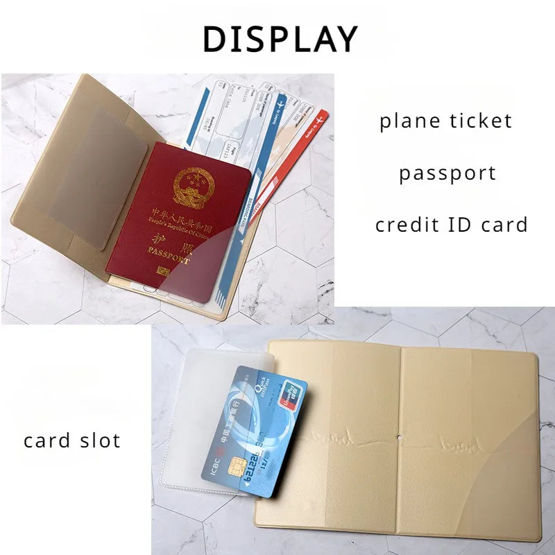 Pink Elf Passport Cover Case for Women Girls International Travel Accessories Passport Holder Sleeve with ID Credit Card Slot