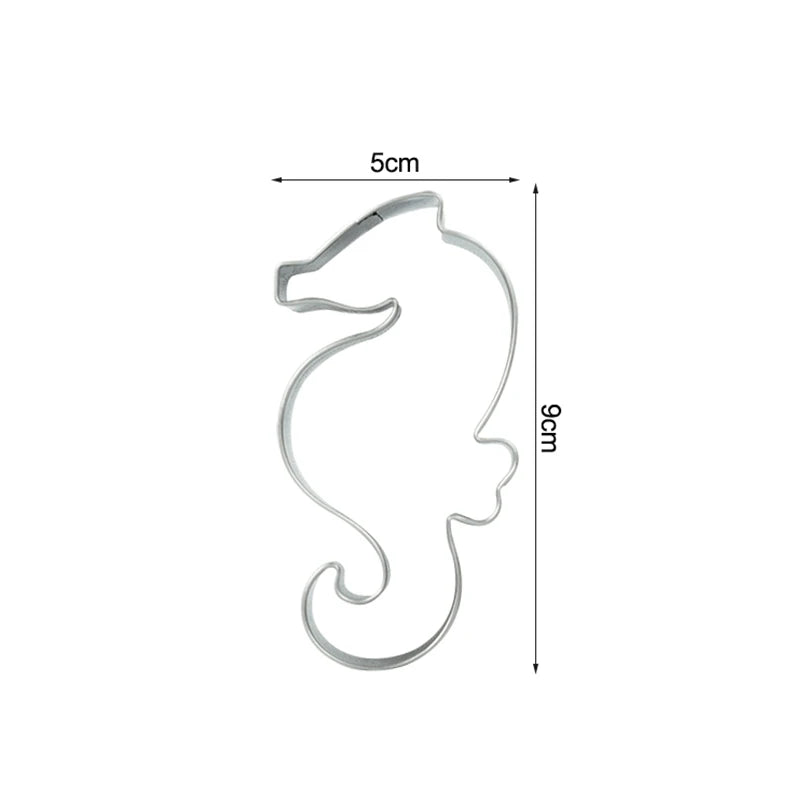 3Pcs/lot Ocean Seahorse Starfish Cookie Cutter Mold Under The Sea Mermaid Birthday Party Decoration DIY Cake Biscuit Baking Tool