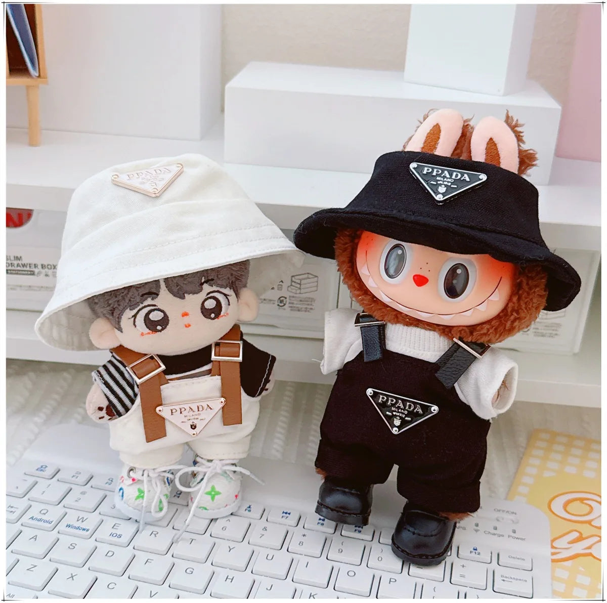 The first and second generations of Labubu only sell 17cm seated party clothes accessories inverted triangle workwear fashion