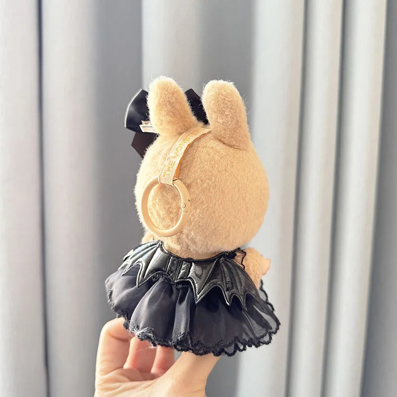 Labubu Clothes Fashion Gothic Style Skirt Labubu Doll Clothes Pendant Little Devil Strap Skirt 15/17cm Plush Doll Universal