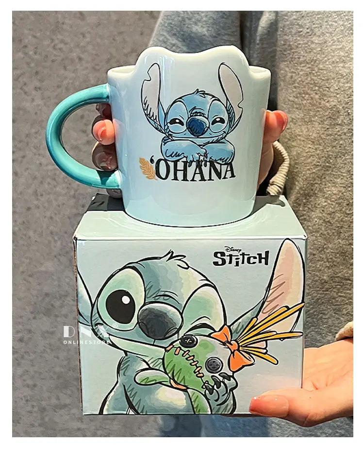 Best Selling Lilo & Stitch Creative Casual Ceramic Mug Office Desk Bedroom Restaurant Boys and Girls Birthday Gift Drinking Cup
