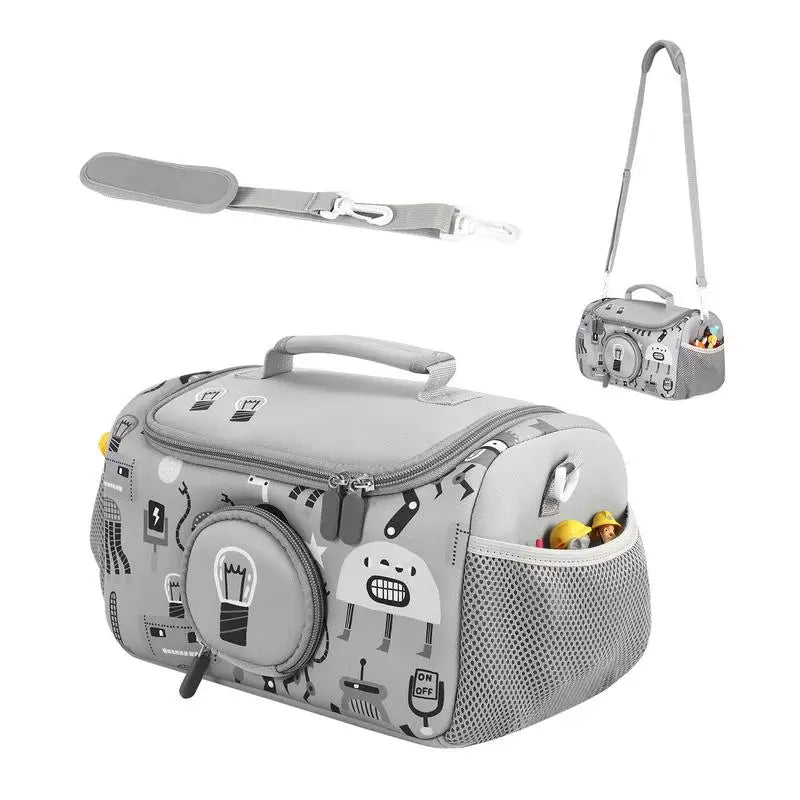 Musical Toy Storage Bag Portable Carrying Bag for Toniebox Audio Player Carrying Box for Kids Doll Headphone Charging Station