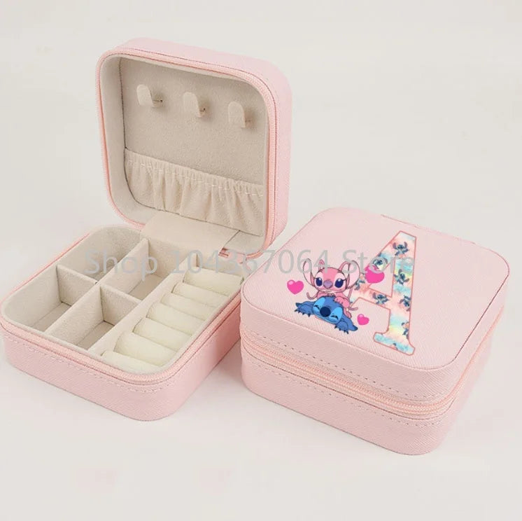 Lilo Stitch Mini Jewelry Storage Box Travel Organizer Jewelry Case Organizer Display Storage Earrings Holder Case Birthday Gifts