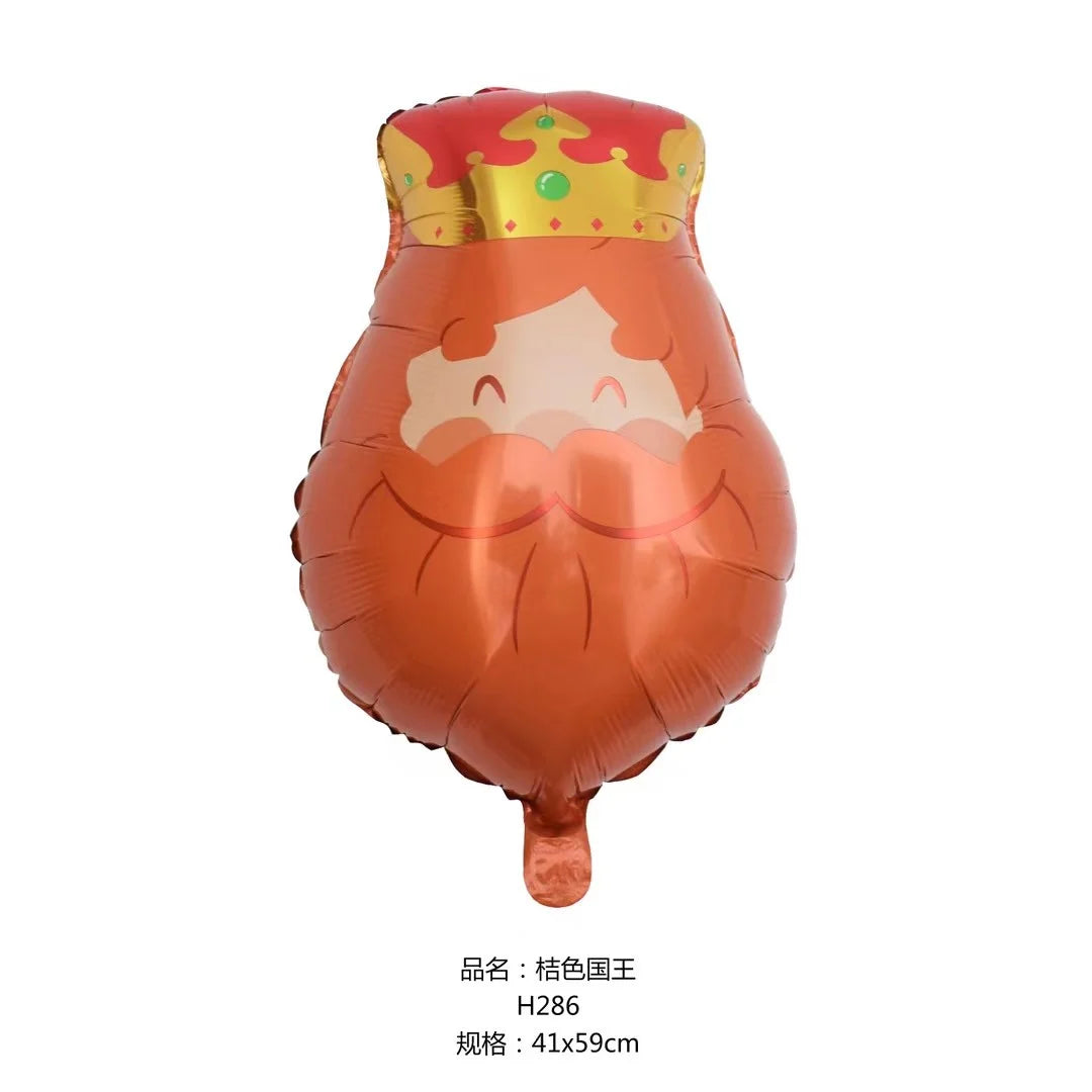 3pcs king heard balloons cartoon king foil ball for happy birthday party baby shower decoration kids toys Helium Air Globos