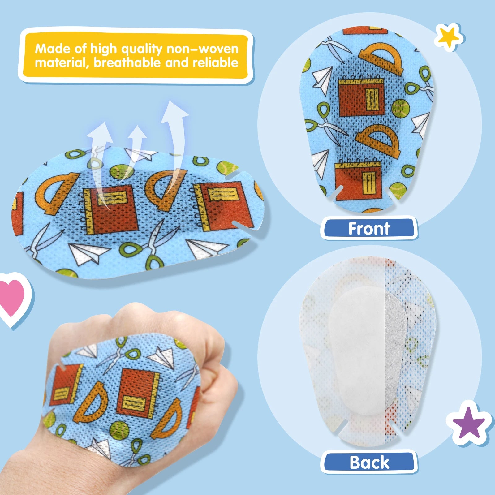 30Pcs Kids Eye Patches Cartoon Adhesive Breathable Amblyopia Bandage Amblyopia Protect Eyesight for Girl Boy Sterile Eye Pad HOT