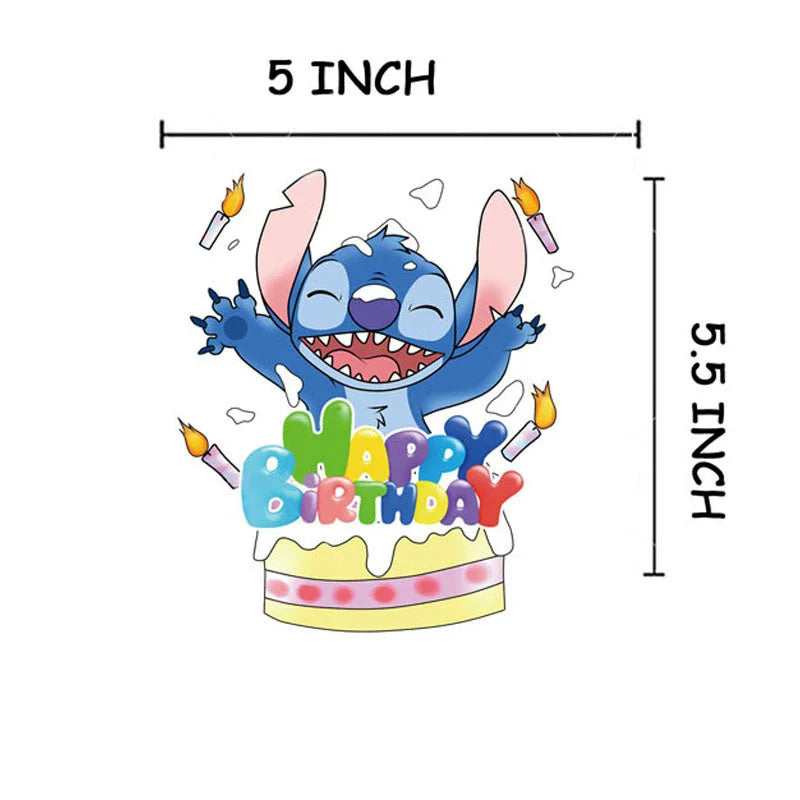 Lilo & Stitch Cake Decorations Stitch Theme Kids Boys Birthday Party Supplies Baby Shower Gift Cupcake Picks