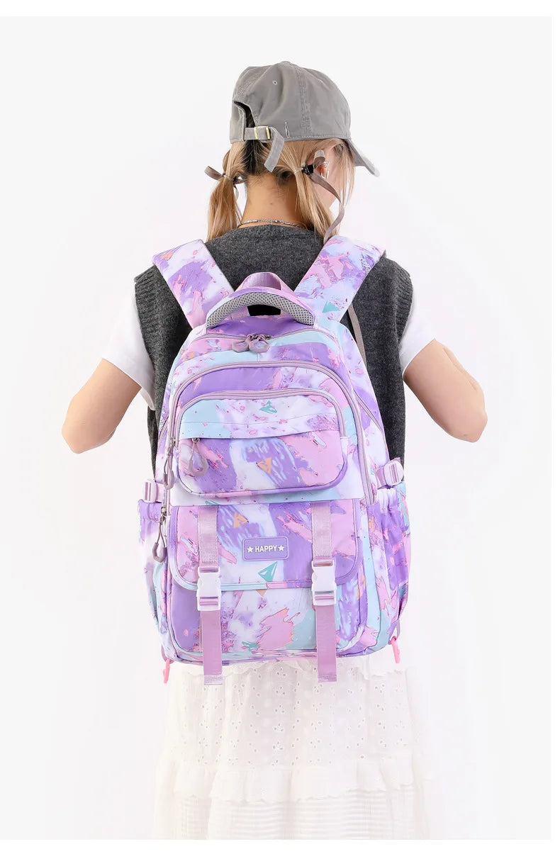 Kids School Backpack with Wheels Rolling Backpack for Girls Student Wheeled Backpack Trolley School Bag Travel Trolley Luggage
