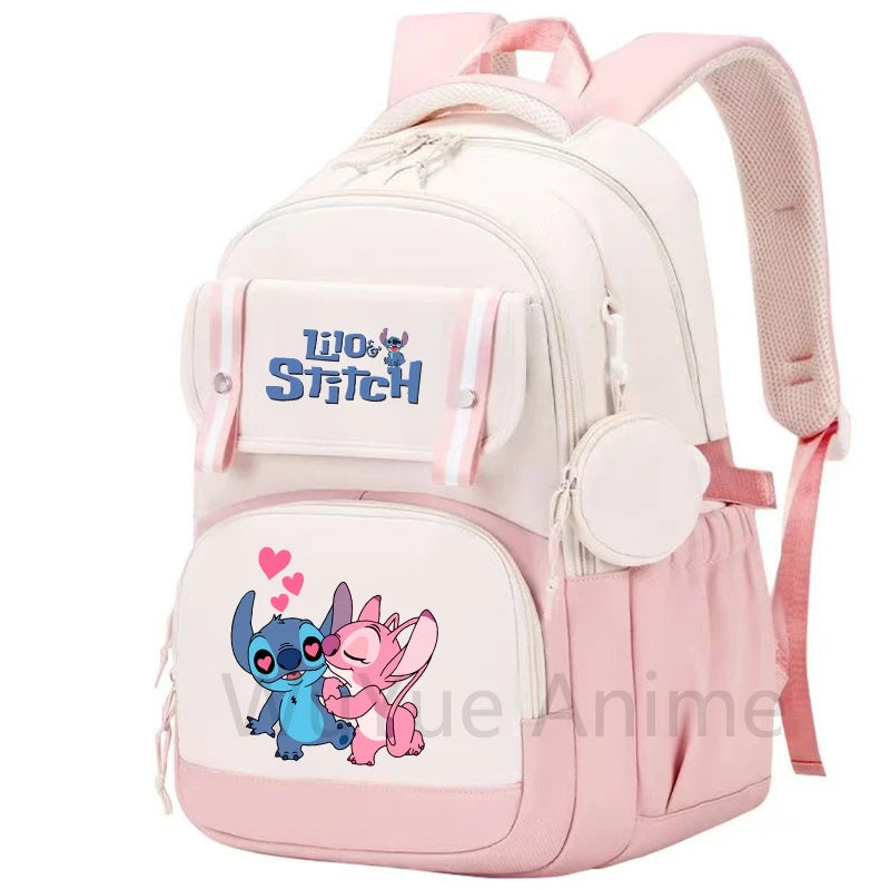 Anime Lilo Stitch Backpack Large Capacity Bookbag for Boy Girl Men Women Leisure Waterproof Laptop Travel Bag Kid Gift Mochila