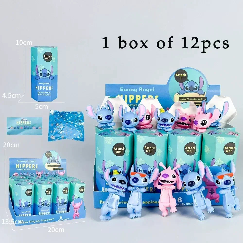 Stitch Angel Doll Blind Box Trendy Toy Desktop Car Screen Central Control Mobile Phone Decoration Cartoon Anime Handmade Gift