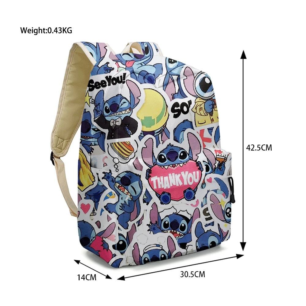 MINISO Lilo & Stitch Angel Cosplay Costume Backpack Computer School Bag Xmas Gift