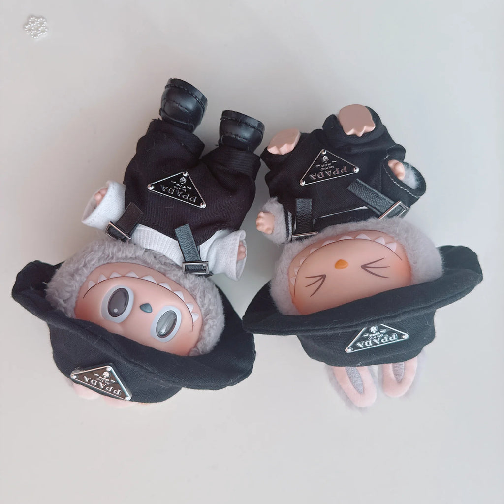 The first and second generations of Labubu only sell 17cm seated party clothes accessories inverted triangle workwear fashion