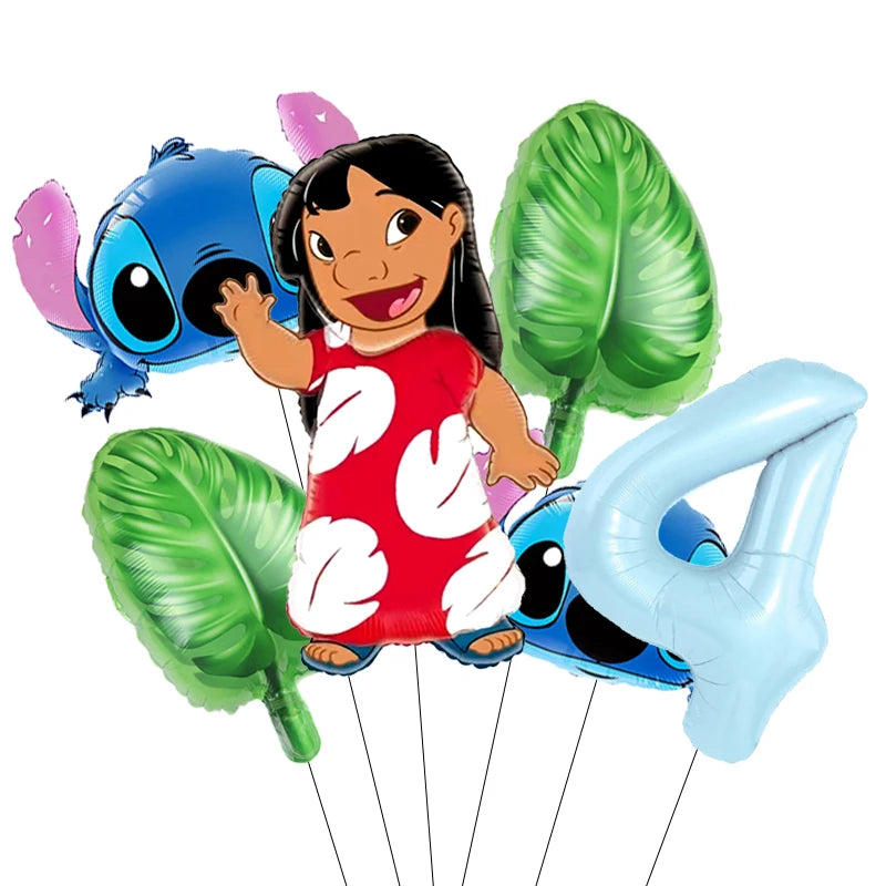 Lilo & Stitch Party Balloons Stitch Number Balloon Garland Arch Kit Baby Shower Birthday Party Decor Kids Toy Gift