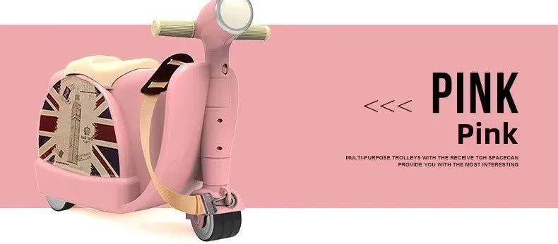 Children Travel luggage locker boy girl Can sit to Accept 50KG baby Multifunction creative suitcase kids Drag box