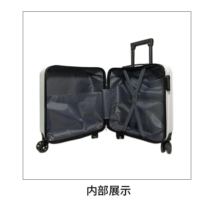Sanrios New Child Trolley Case Cute Cartoon Kuromi Anime Hello Kittys Universal Wheel Suitcase Boy Girl Password Lock Suitcase