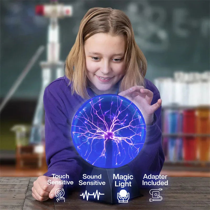 Magic Plasma Ball Lamp Touch Glass LED Night Light Atmosphere Lights Christmas Party Bedroom Decor Kids Birthday Gift Toy