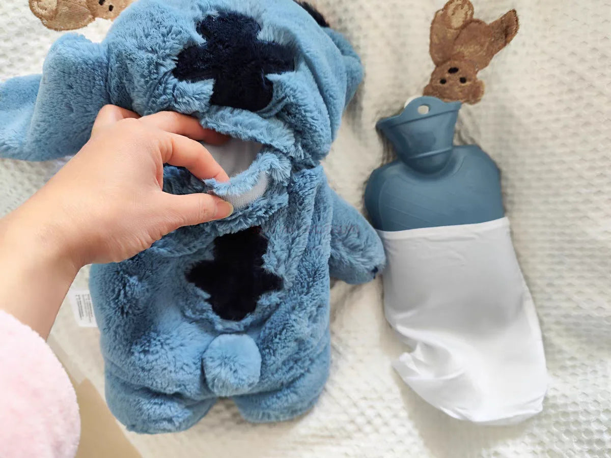 Turo Lilo Stitch Angel Lotso Plush Hand Warm Bag Hot Water Bottles Kawaii Soft Winter Portable Warm Hand Bag Toy Birthday Gifts