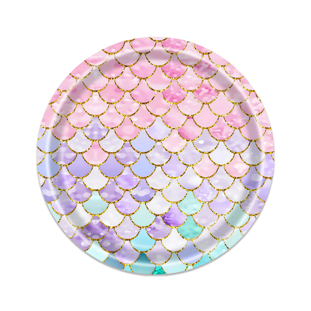 Mermaid Princes Birthday Party Decorations Disposable Tableware Gif Bag Foil Balloon Backdrop Decor Baby Shower Party Supplies