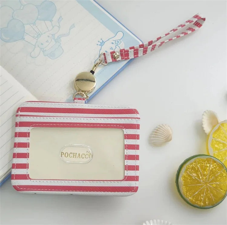 hello kitty y2k sanrio cute girl ID card storage bag Melody card holder travel passport Kuromi anime cartoon birthday gift