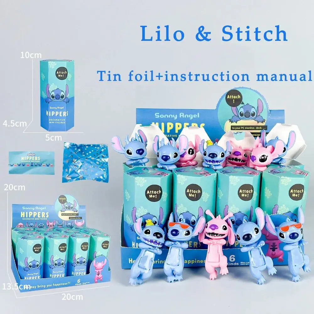 Stitch Angel Doll Blind Box Trendy Toy Desktop Car Screen Central Control Mobile Phone Decoration Cartoon Anime Handmade Gift
