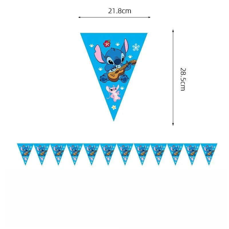 Stitch Birthday Party Decorations Tableware Cups Plates Tablecloth for Kids Foil Balloon Backdrop Lilo and Stitch Party Favors
