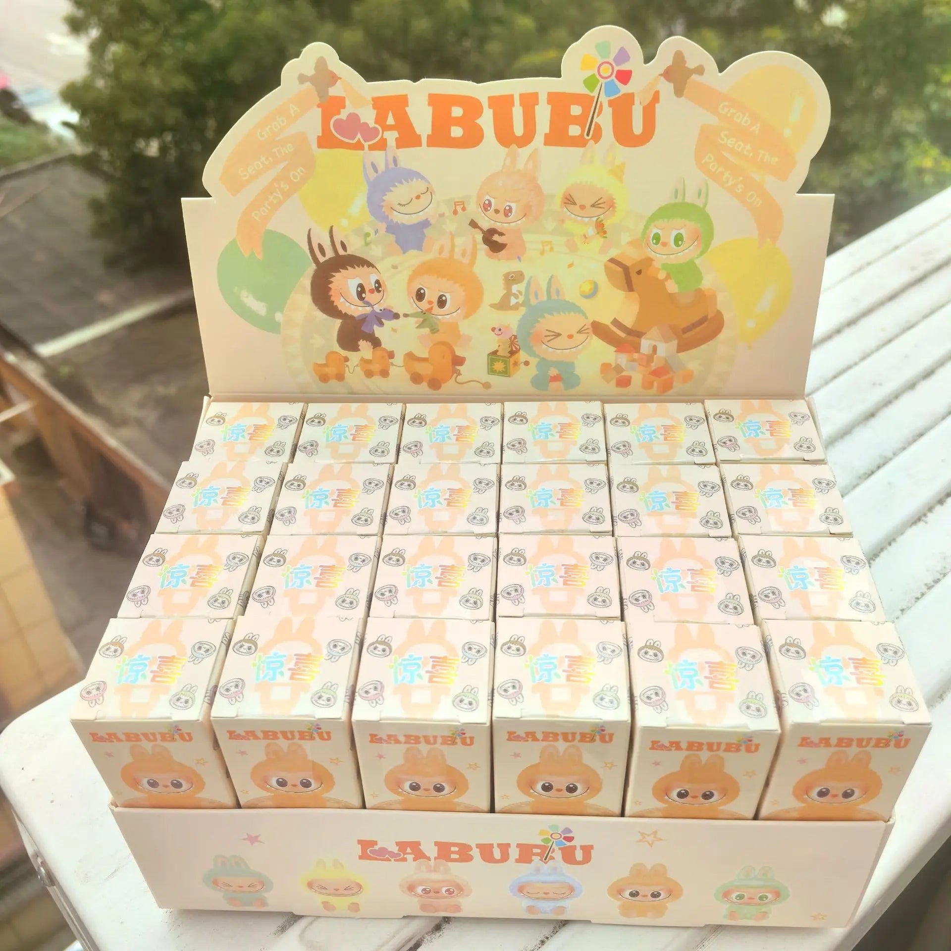 New Cartoon Labubu Resin Plush Blind Box Pendant Backpack Accessories Desktop Cute Ornament Children'S Surprise Birthday Gifts