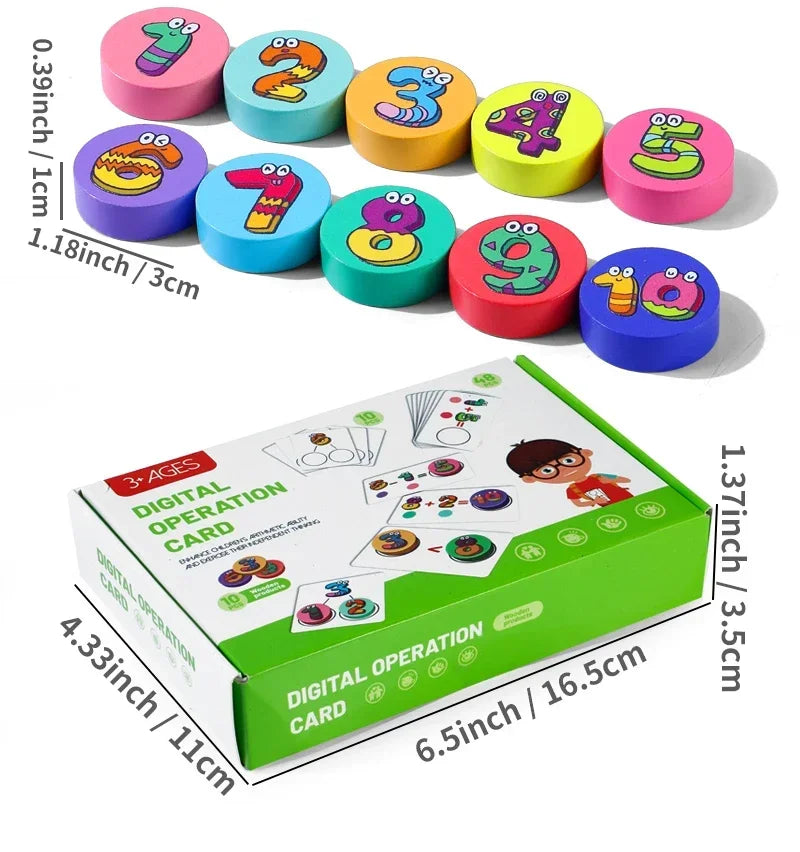 Kids learning 1-10 Numbers Counting Toy, Digital operation card, Digital Math Match Game Toys, Halloween/Christmas