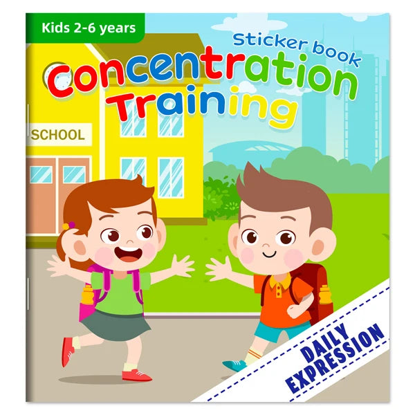 Baby Toys Sticker Book Multiple Scenarios Cartoon DIY Sticker Puzzle Educational Cognition Learning Toys for Kids Age 2-6 Gift