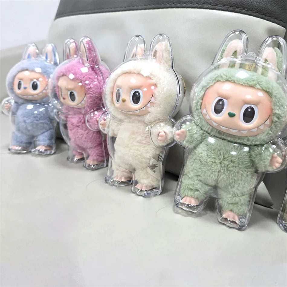PopMart Monster Labubu V1 V2 Sit Party Transparent Protective Shell Doll Protective Doll Clothes Outfit Doll Accessories