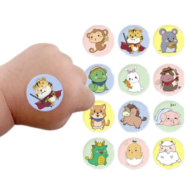 120pcs Vibrant Cartoon Waterproof Bandages  Breathable Self Adhesive Mini Round Wound Care For Kids  Adults Bandages For Kids