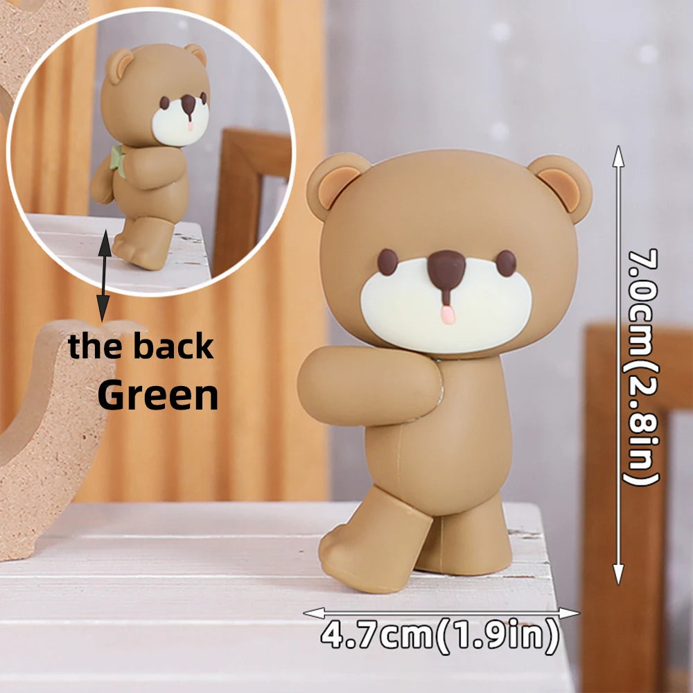 Bear Cake Toppers for Boy or Girl Baby Shower Children's Birthday Party Decoration Hot Air Balloon Cake Topper Pink Blue Green