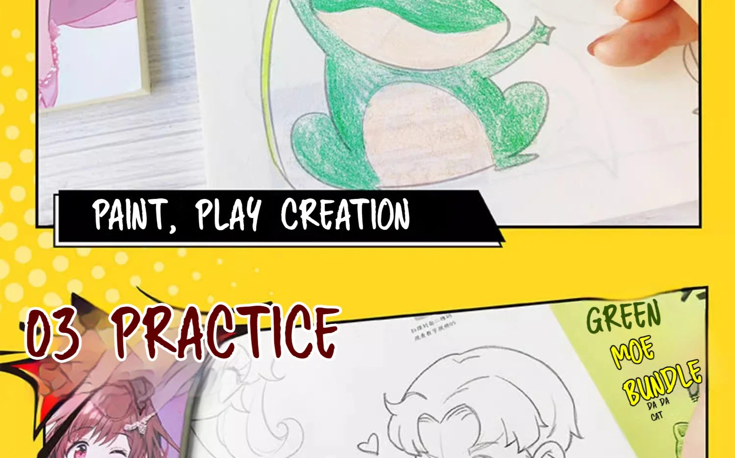 Coloring Book 12 Series Comics Anime Character Watercolor Painting Book Gouache Graffiti Drawing Book Stationery School Supplies