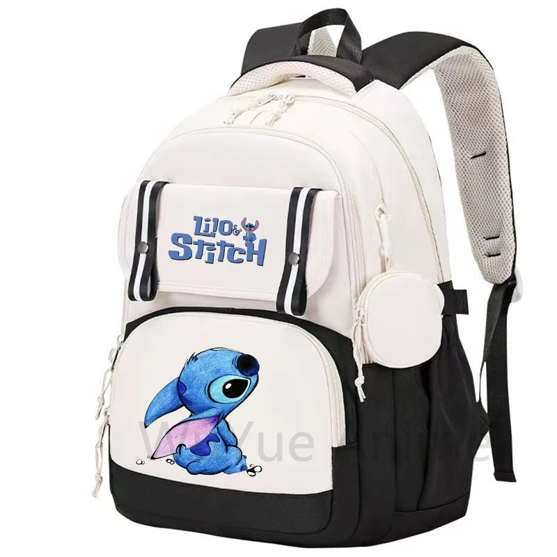 Anime Lilo Stitch Backpack Large Capacity Bookbag for Boy Girl Men Women Leisure Waterproof Laptop Travel Bag Kid Gift Mochila