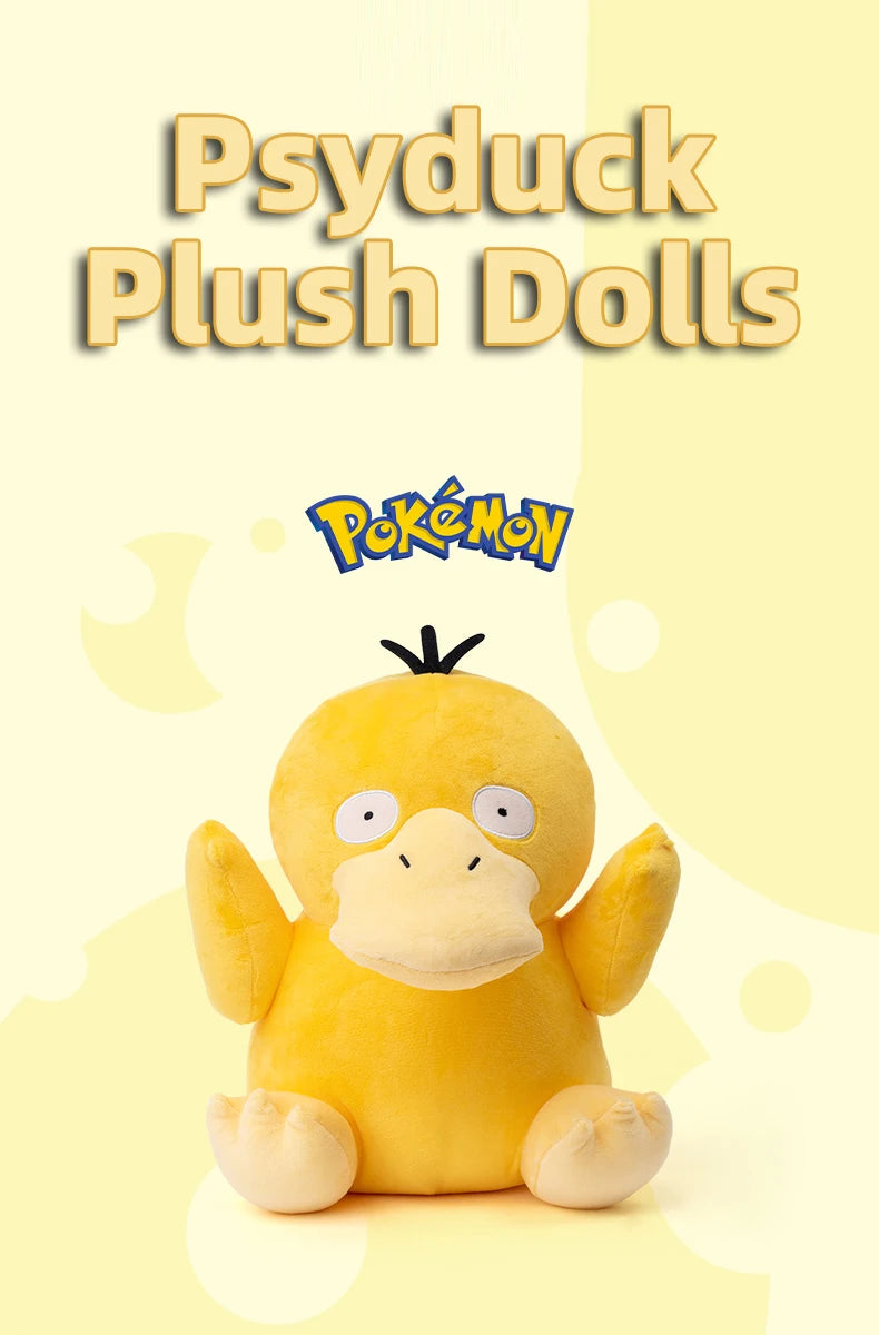 Pokemon Kawaii Psyduck Stuffed Toys Cartoon&Cute Plush Dolls Throw Pillow Birthday Gift  For Kids Friends Boys Home Decoration