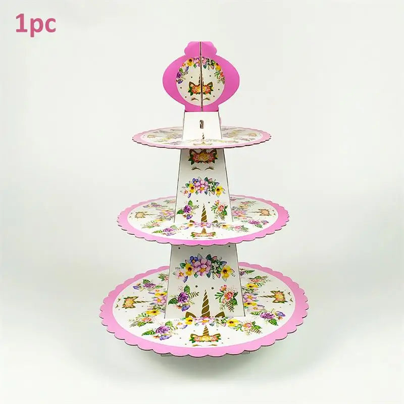 Unicorn Decoration For Birthday Girl Happy Birthday Unicorn Them Deco Kit Tableware Background Banner Balloons Supplies For Kids
