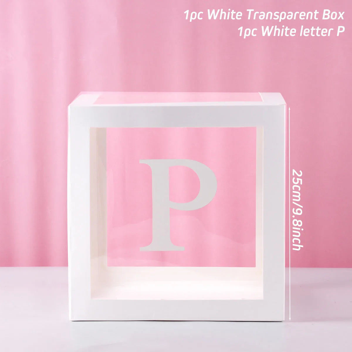 Transparent Baby Shower Box Boy Girl Birthday Decor 1st One First Birthday Wedding Party Decor Christening Babyshower Supplies