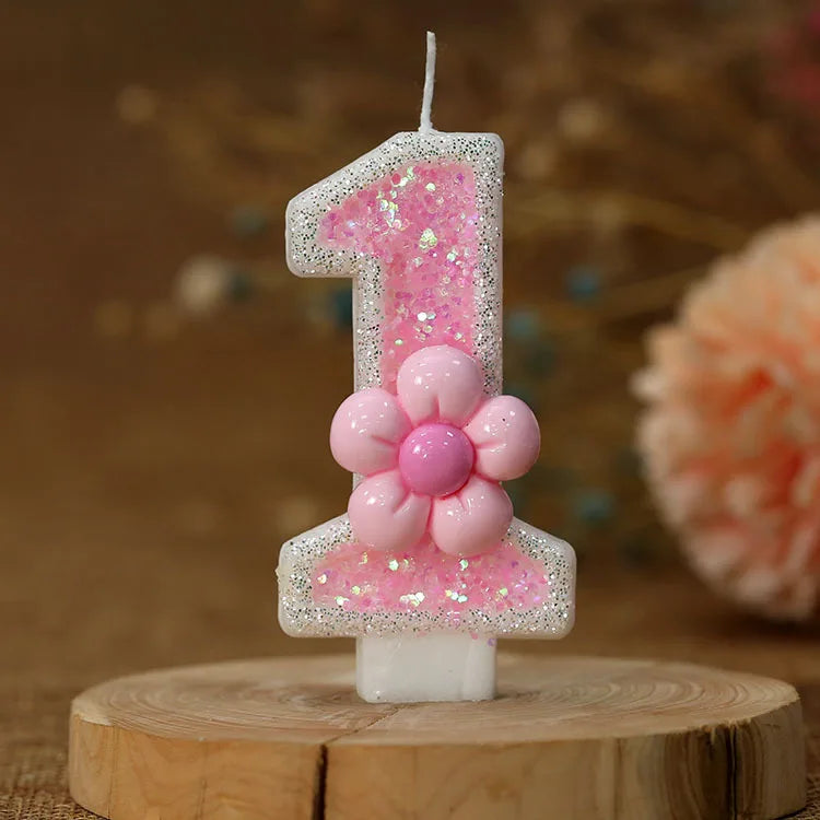 Sparklers Birthday Candle 1 Years Pink Unicorn Original Birthday Candles for Cake Blue Children's Birthday Candle