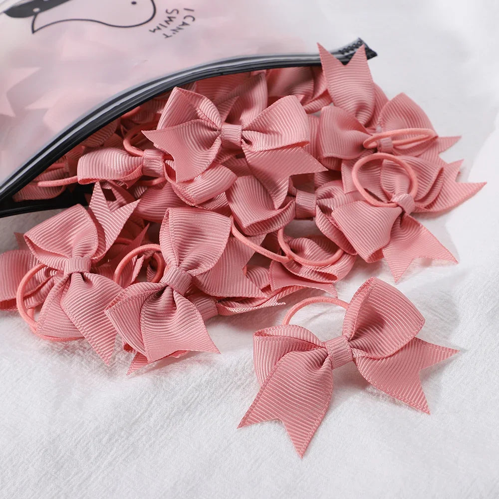 5Pcs Children Hair Ties Headdress Girls Scrunchies Elastic Hair Band Kids Hair Rope Bow Rubber Band Set Baby Accessories