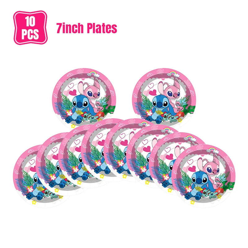 Lilo And Stitch Birthday Decorations Stitch Birthday Girl Party Decor Supplies Balloons Backdrop Banner Plates Cups Tablecloth