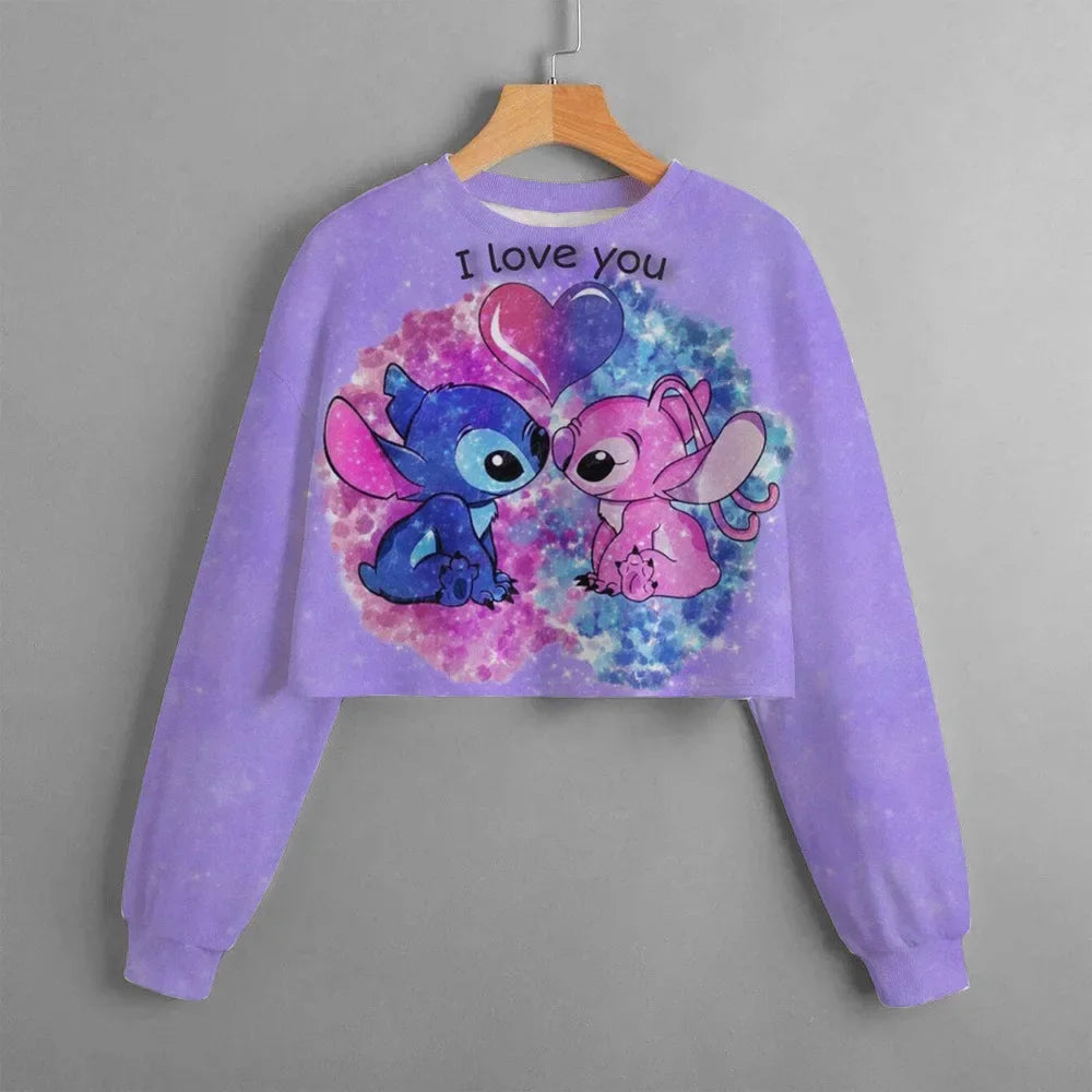 23024New Lilo & Stitch Cartoon Anime Hoodie for Boy Girl Kids 3D Print Women Clothing Coat Streetwear Sweatshirt Zipper