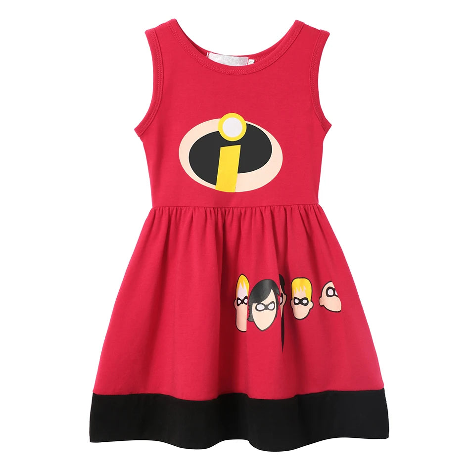 Elsa Anna Dress for Girl Birthday Party Cosplay Rapunzel Mermaid Ariel Cinderella Princess Costume Kid Summer Casual Clothes