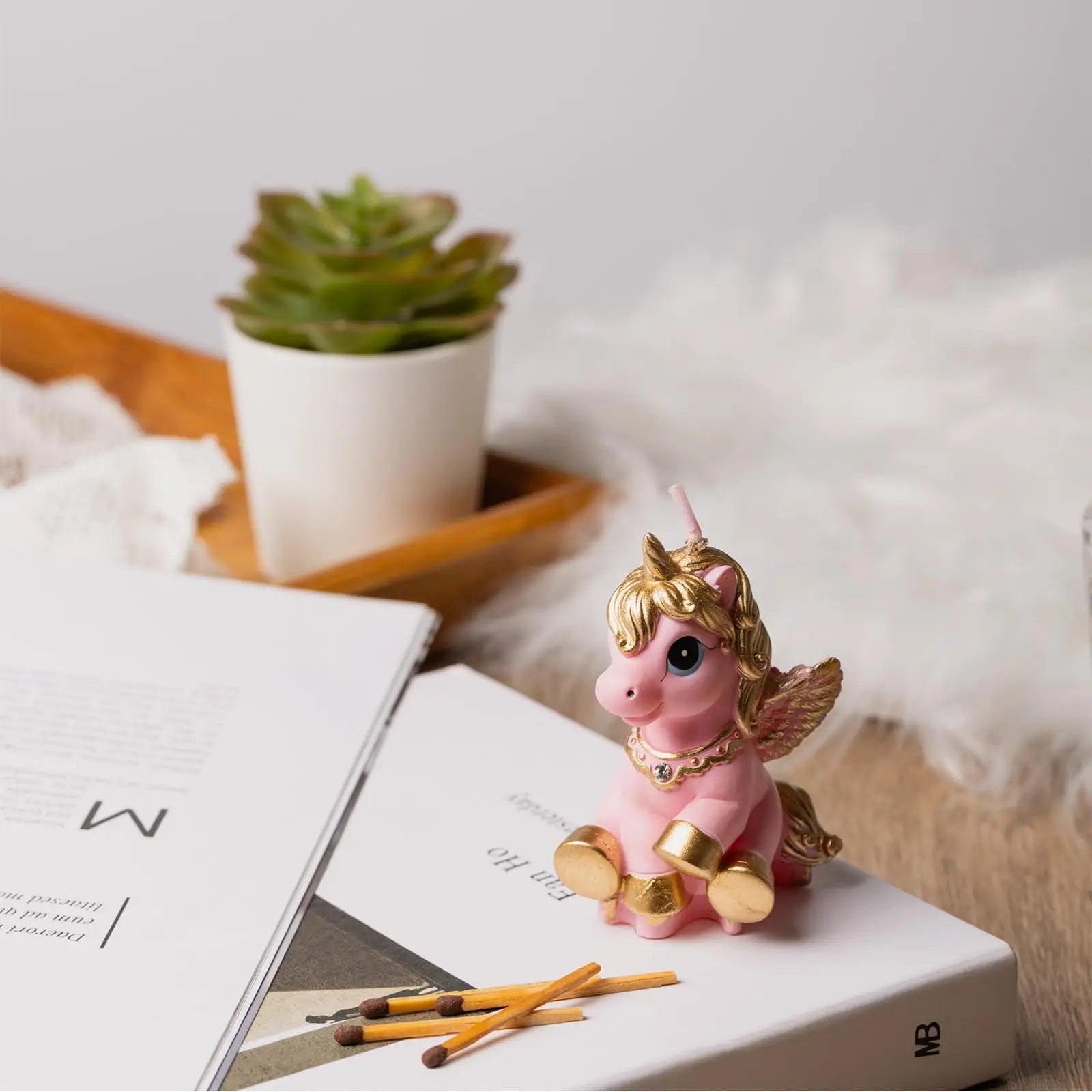 Sparklers Birthday Candle 1 Years Pink Unicorn Original Birthday Candles for Cake Blue Children's Birthday Candle