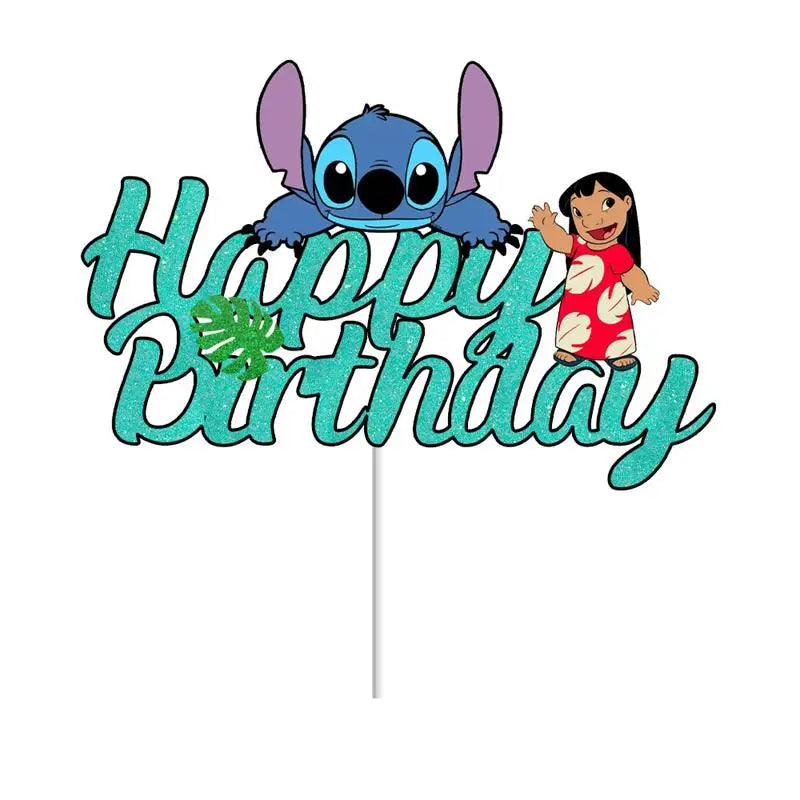 Stitch Party Supplies For Child Lilo And Stitch Birthday Party Decorations Balloons Banner Tablecloth Backdrop Tableware