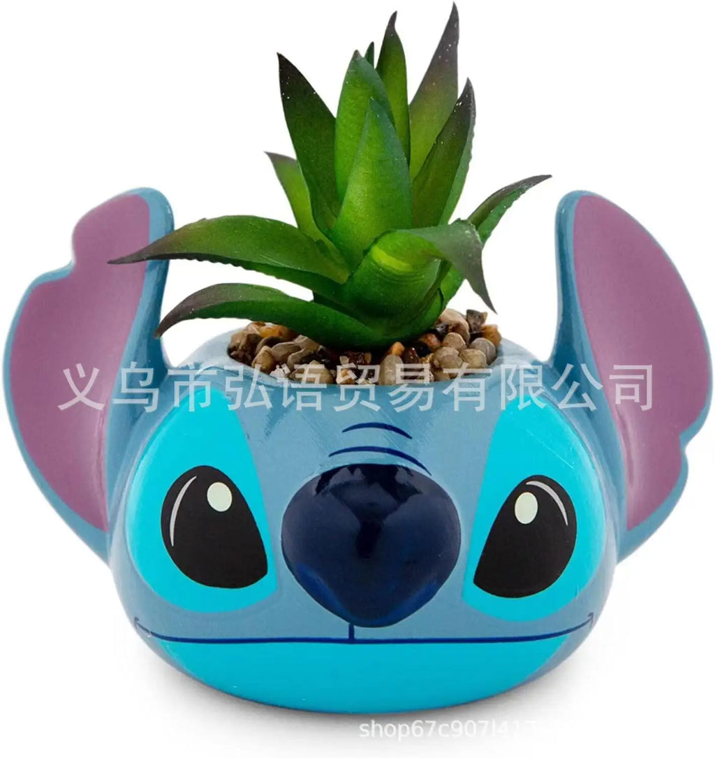 Cute Animation Stitch Succulent Flowerpot Home Desktop Courtyard Office Decoration Cute Flowerpot Decoration Potted Plant