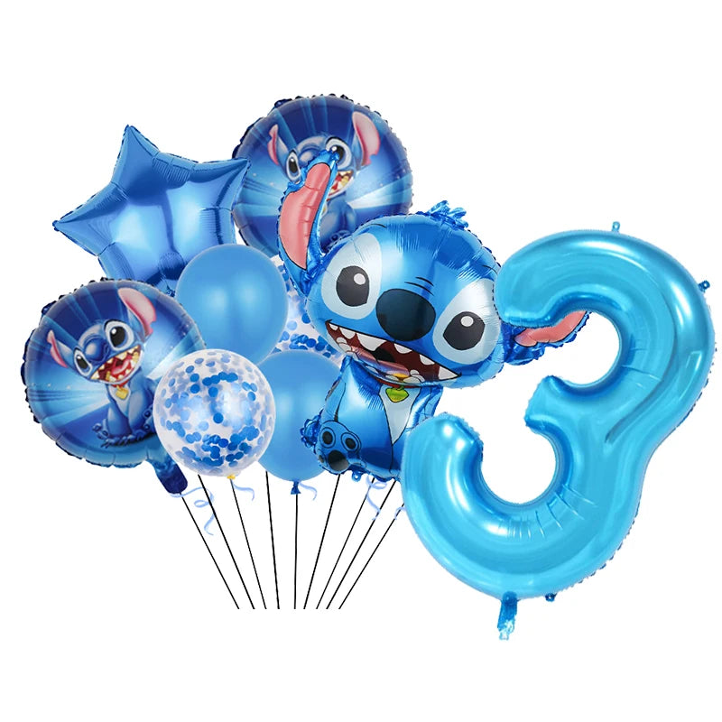 Lilo and Stitch Birthday Decorations Tableware Paper Cups Plate Napkins Cake Topper Balloons Birthday Decor Party Supplies Gift