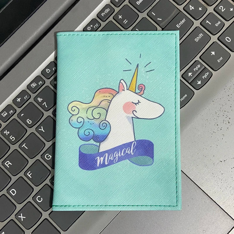 Cartoon Cute Passport Holder Boy Girl Travel Wallet Soft PU Covers for Passports Card Holder